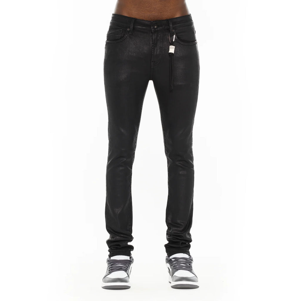 Cult black coated skinny denims