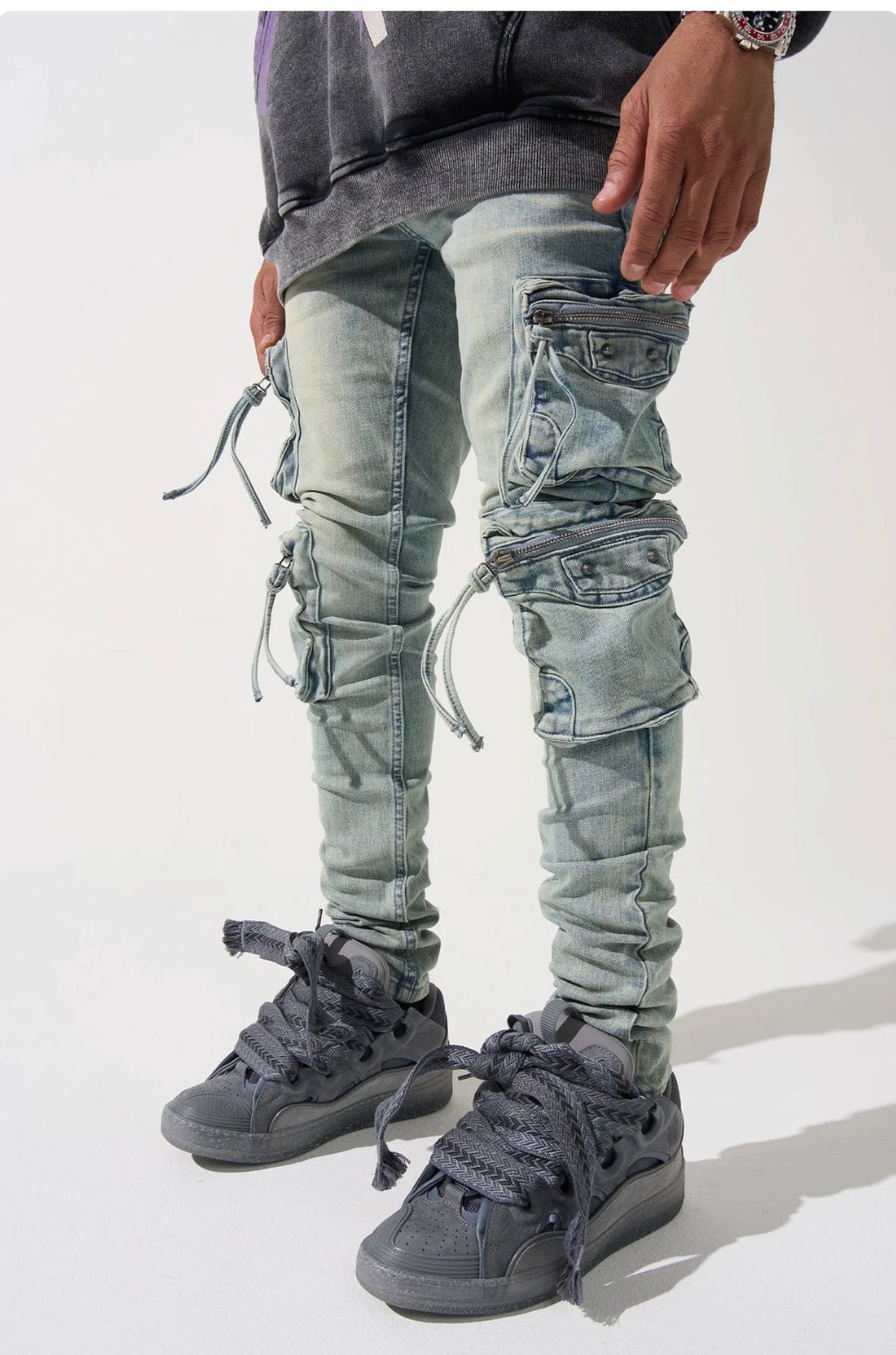 Serenede genesys cargo fitted denims