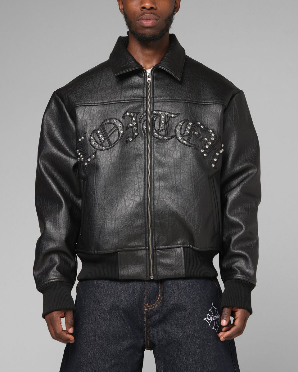 Loiter blk leather jacket