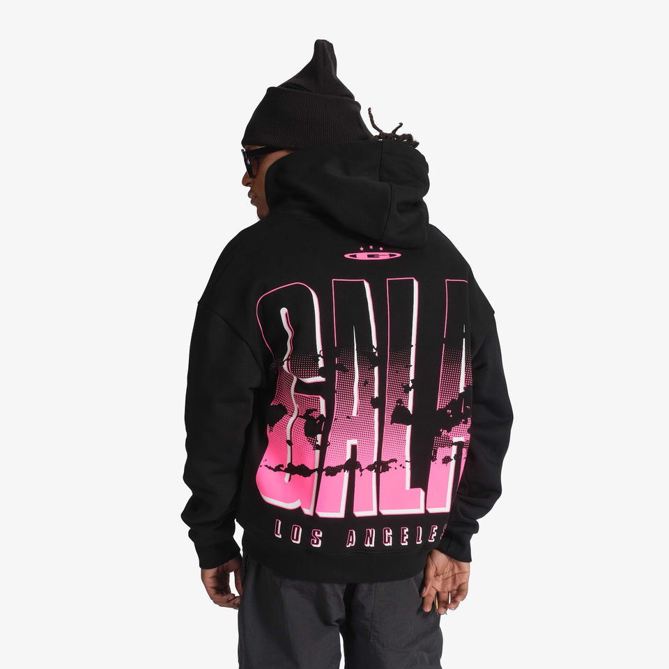 Gala blk and pnk hoodie