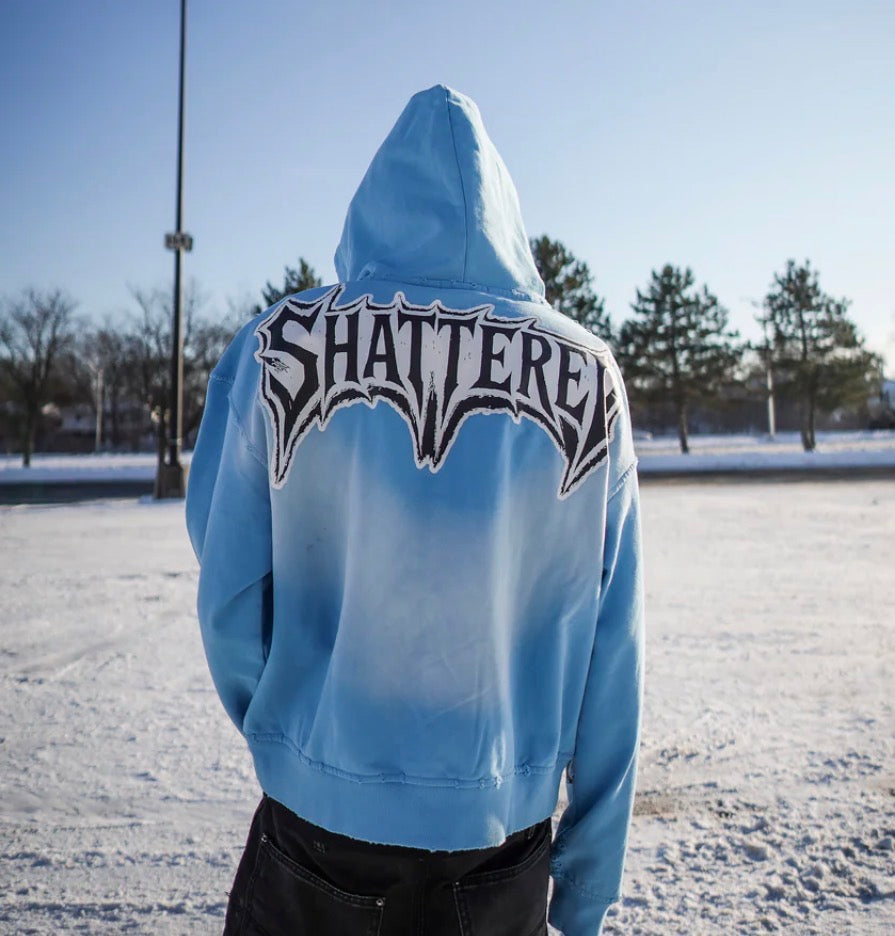 Shattered blu feelings hoodie