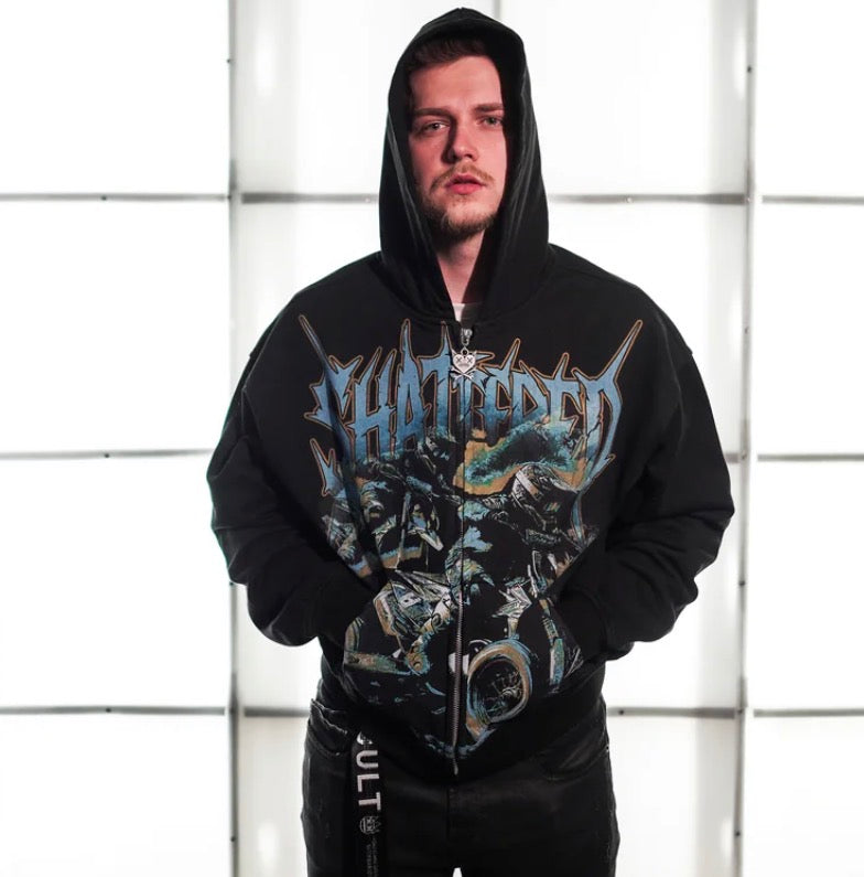 Shattered blk sport club hoodie