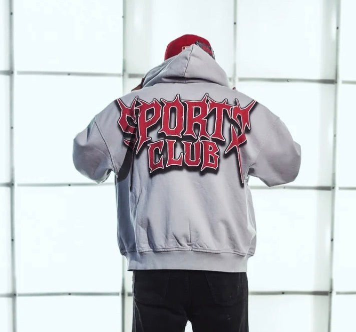 Shattered gry sport club hoodie