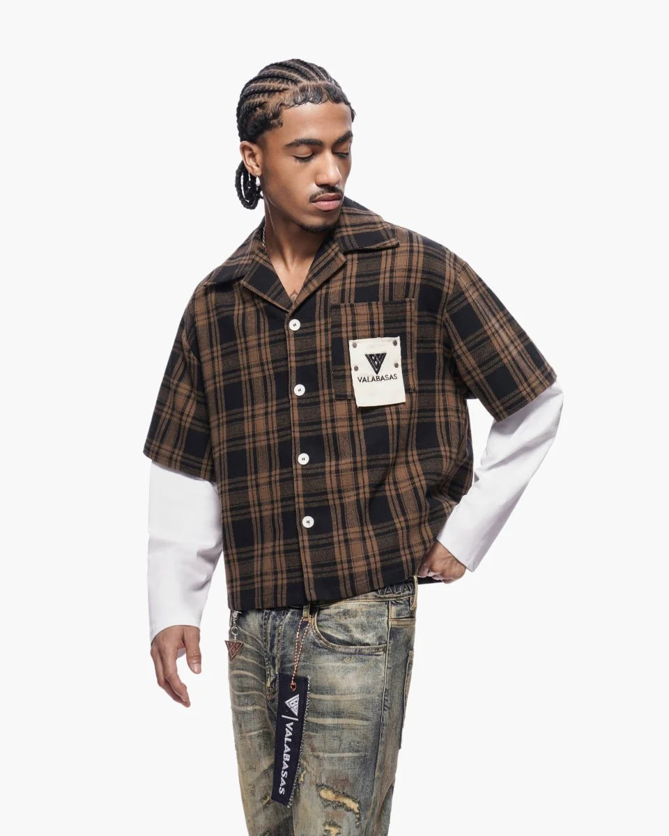 valabasas brown flannel shirt