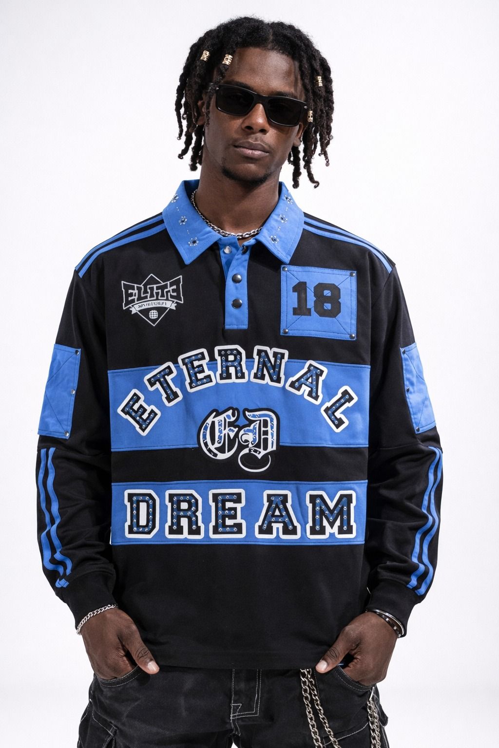 elite blu eternal polo shirt