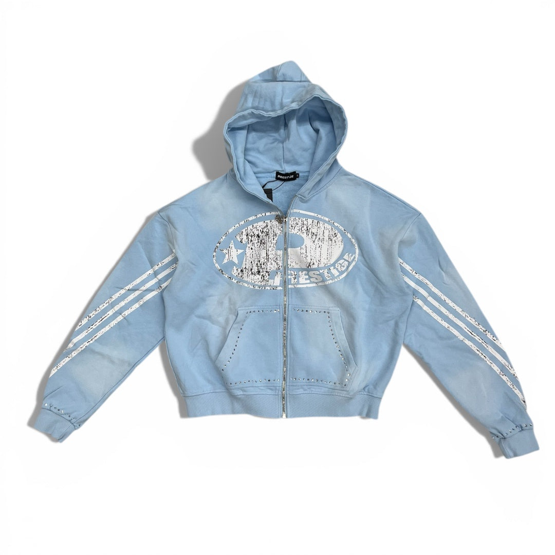 Prestige bby blu logo hoodie