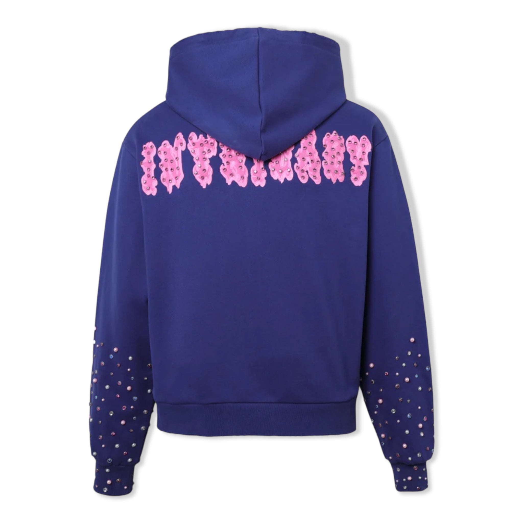 Lostintric navy pink patch hoodie