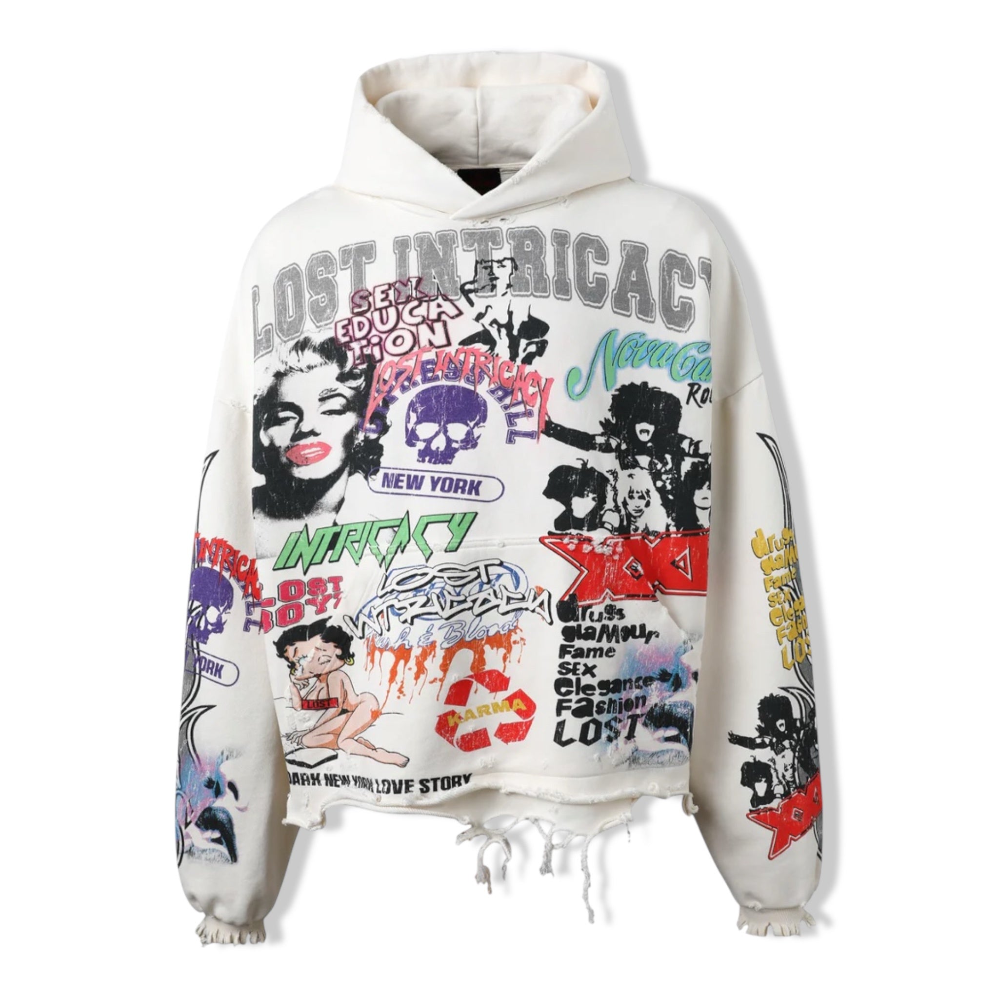 Lostintric off white university hoodie