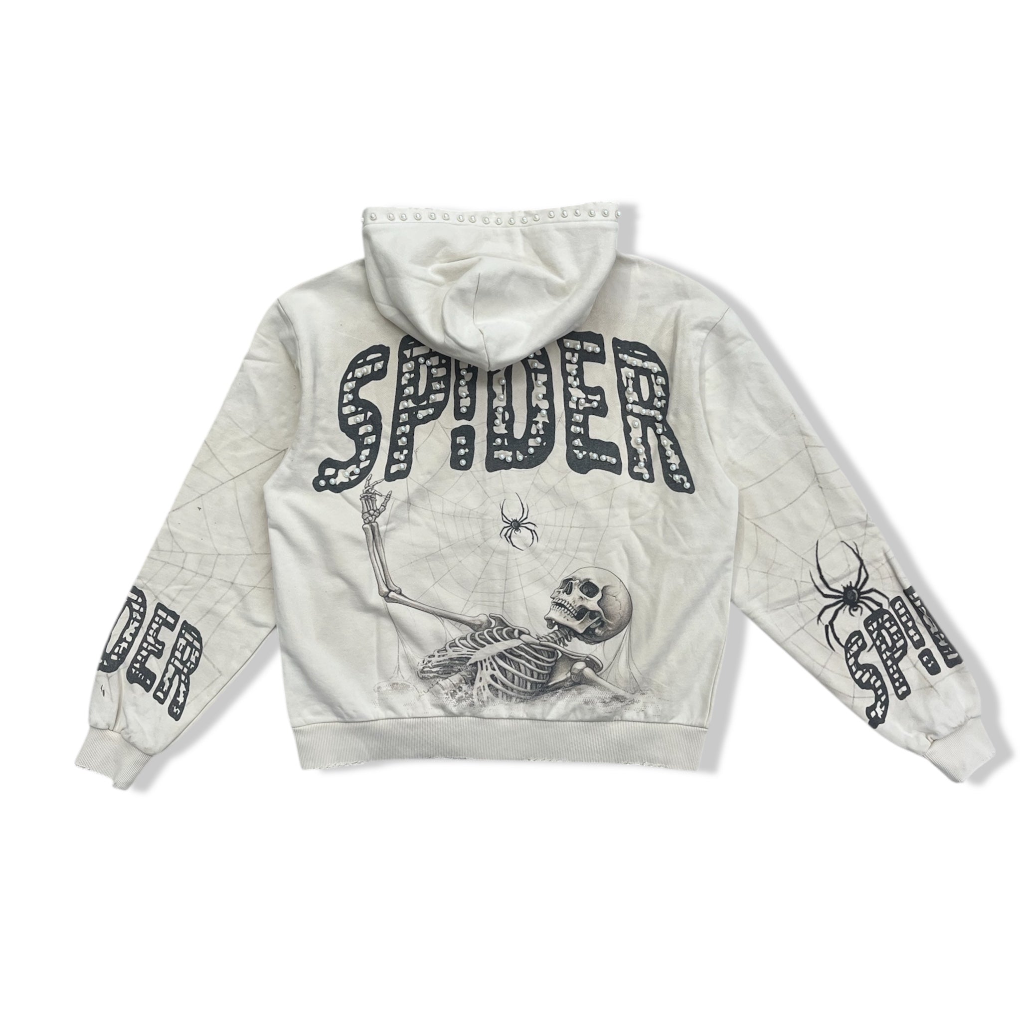 Stray cream web crawler hoodie