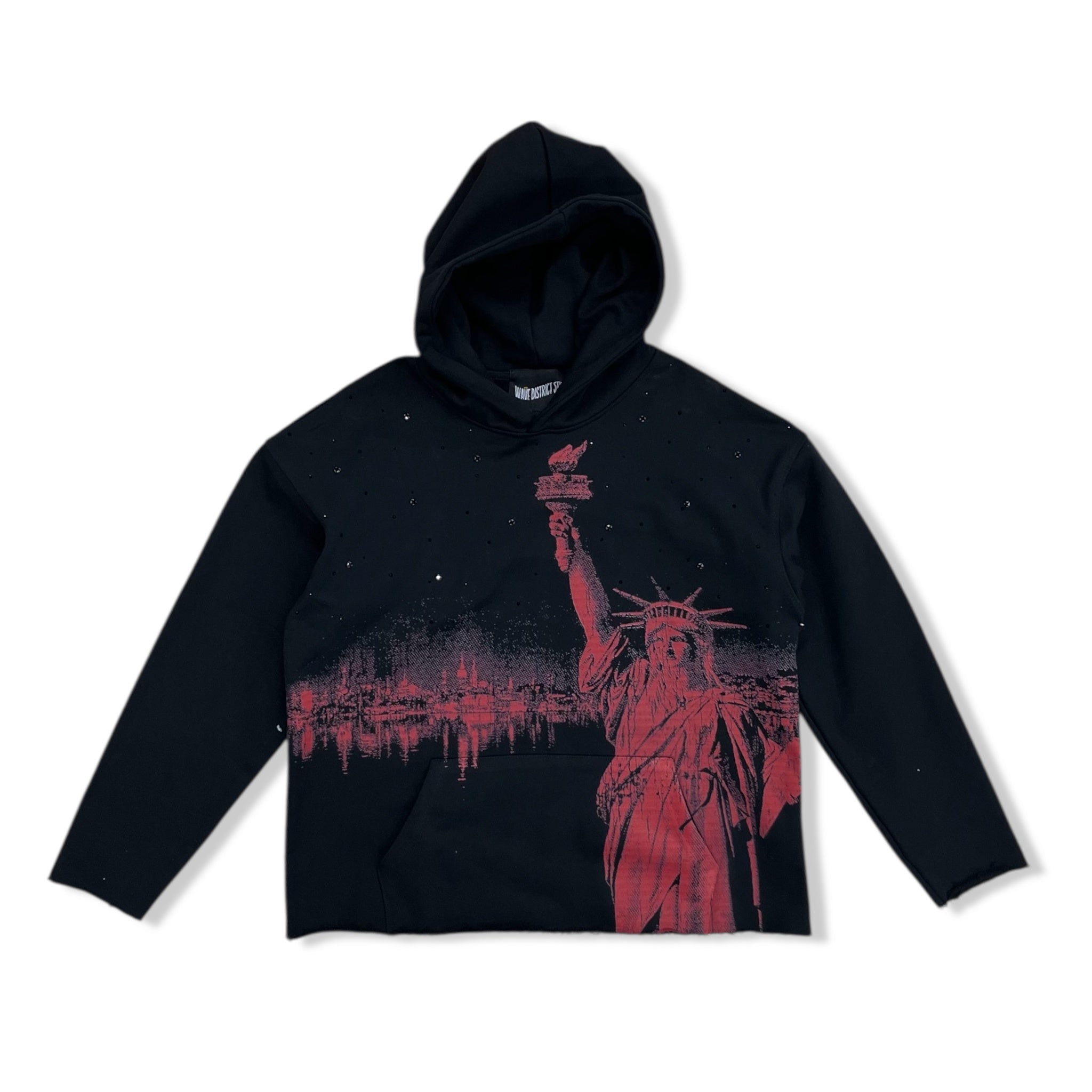 Mrwave blk liberated hoodie