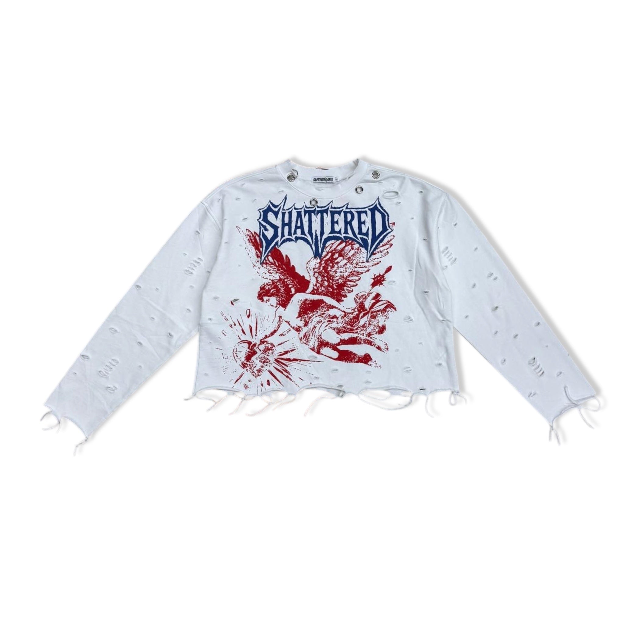 Shattered white angel sweater