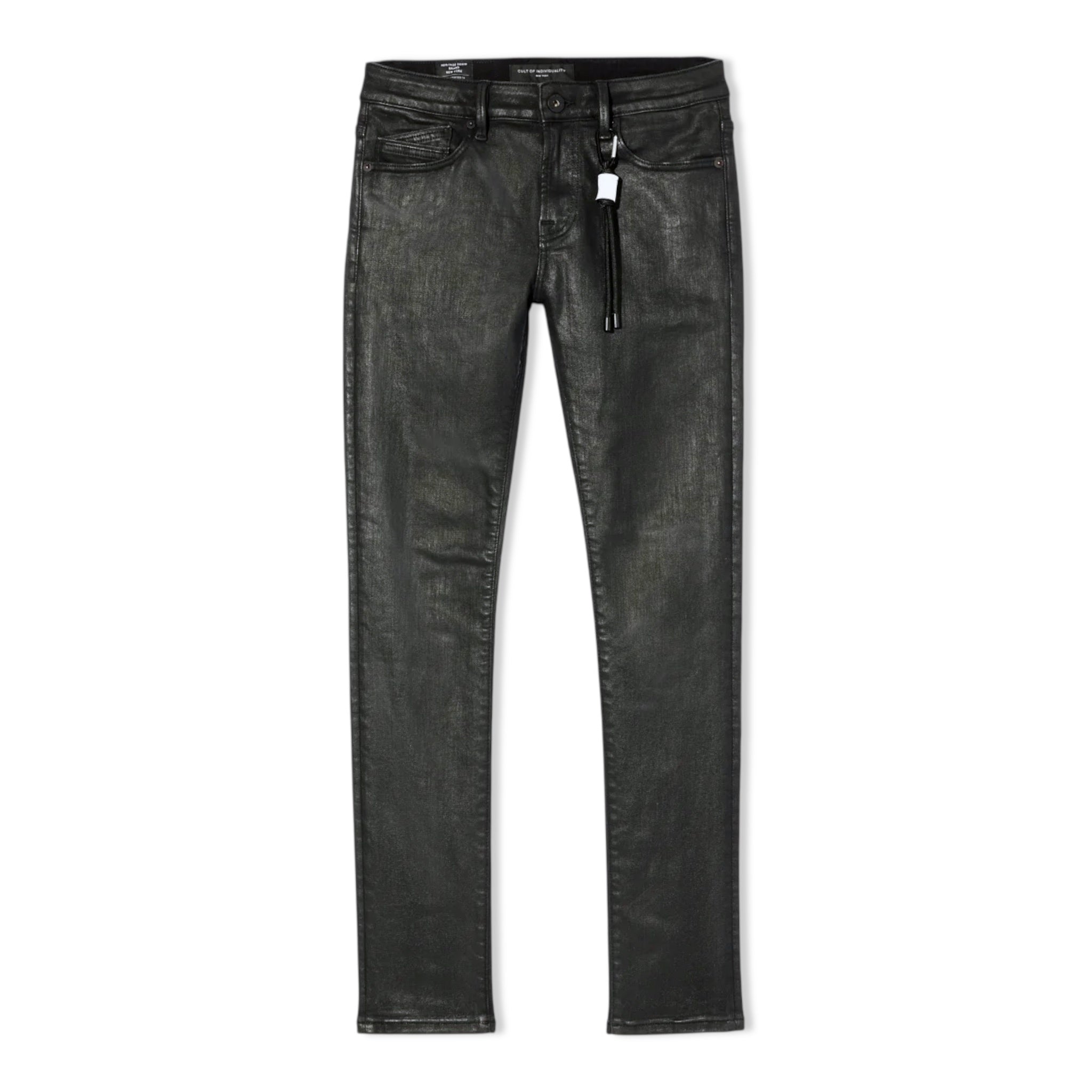 Cult black coated skinny denims