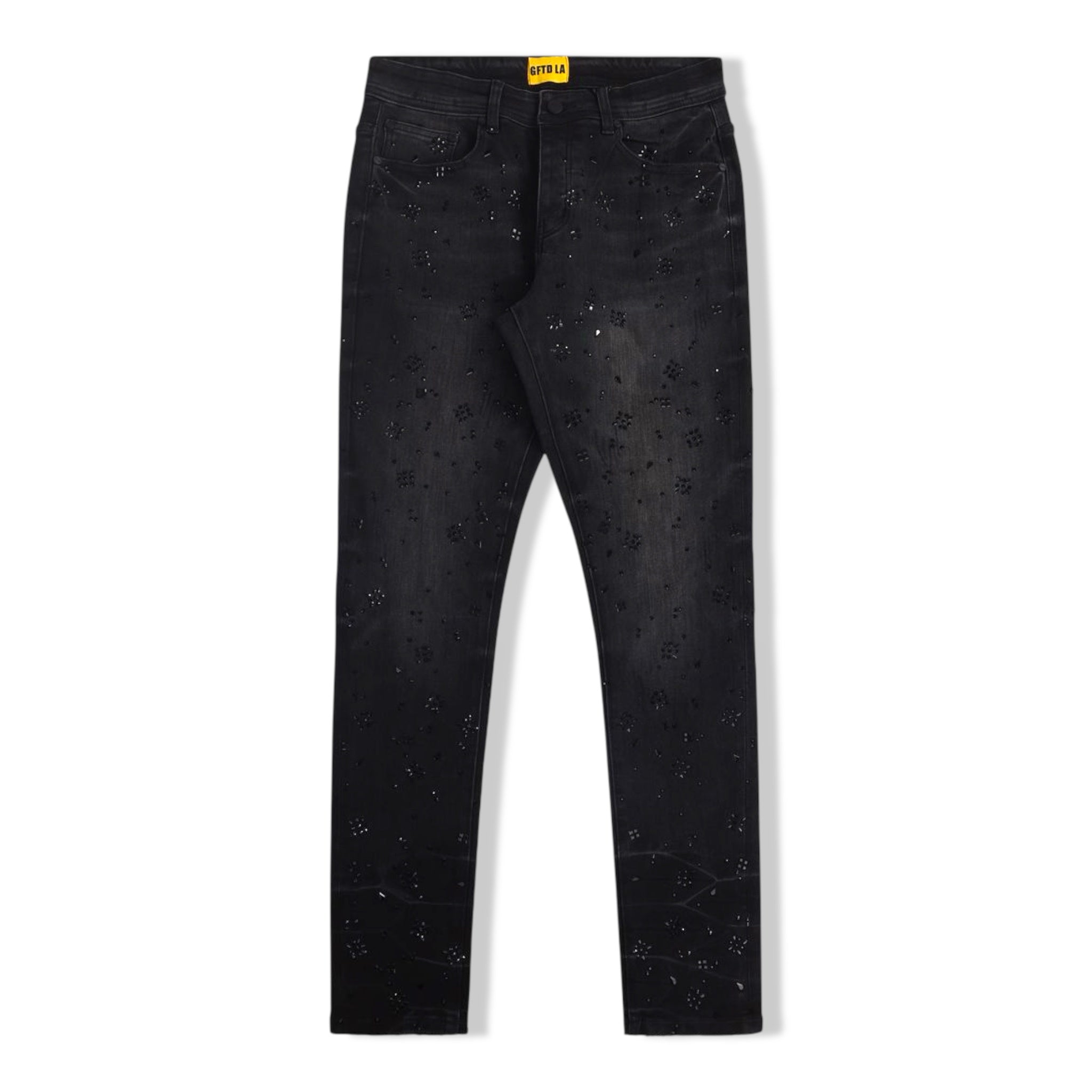 Gftd kevin blk wash skinny denims