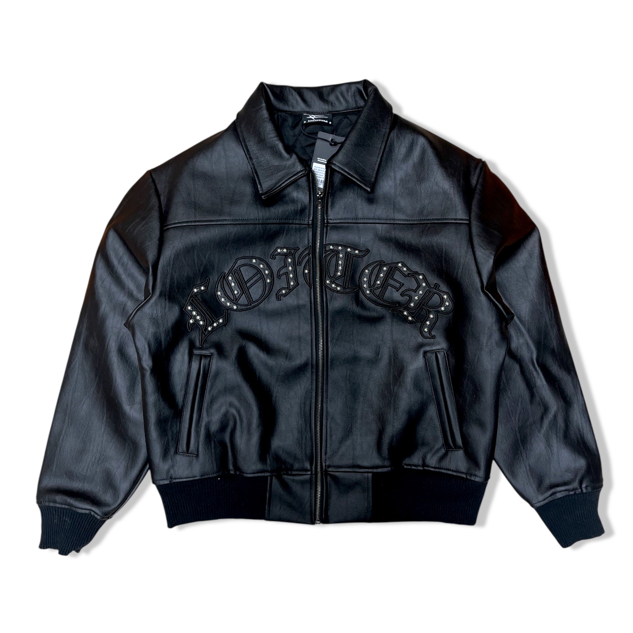 Loiter blk leather jacket