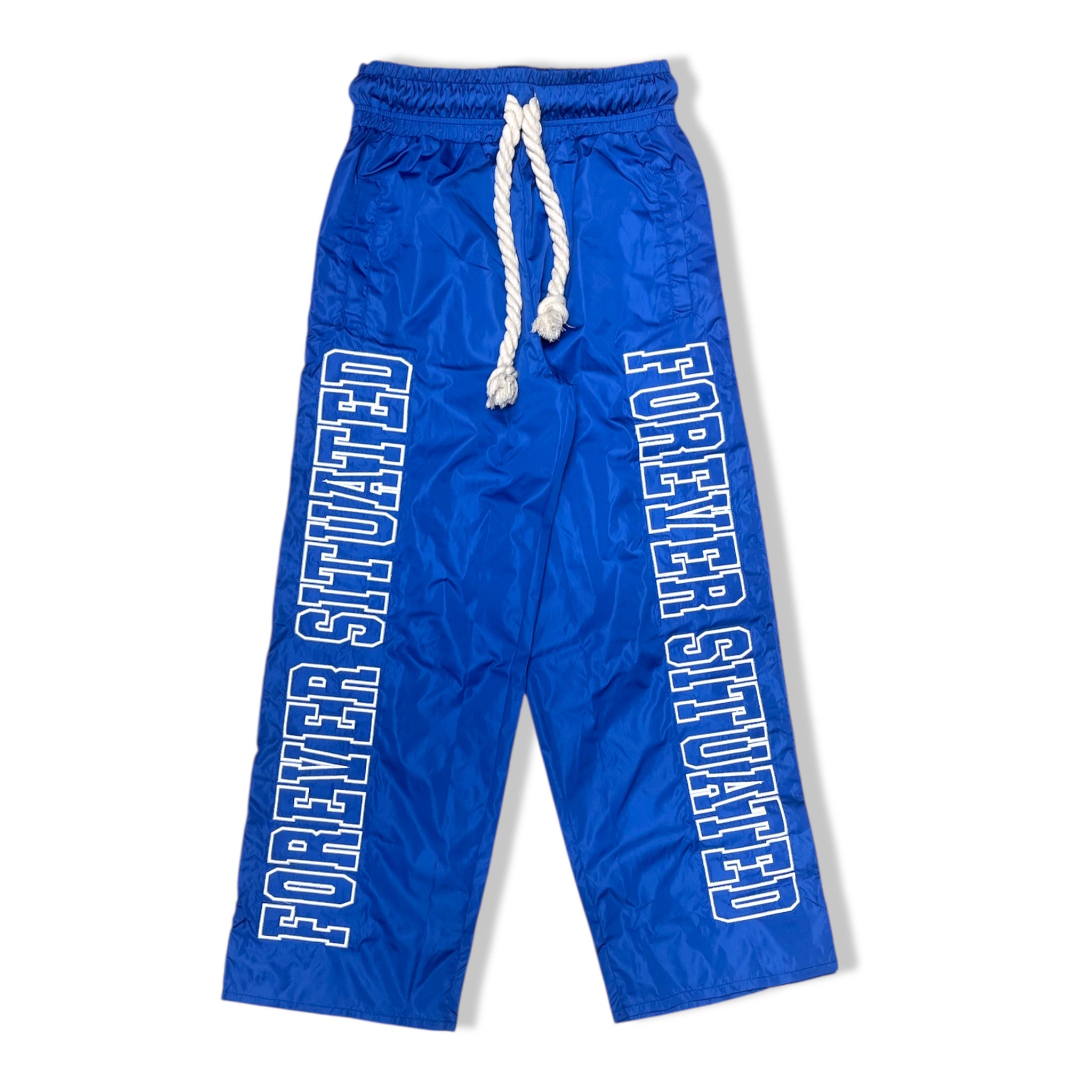 Forever blu nylon pants