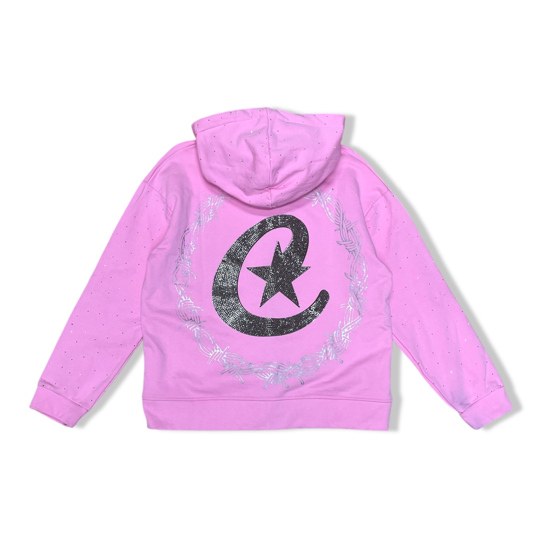Corruptk pink studded hoodie