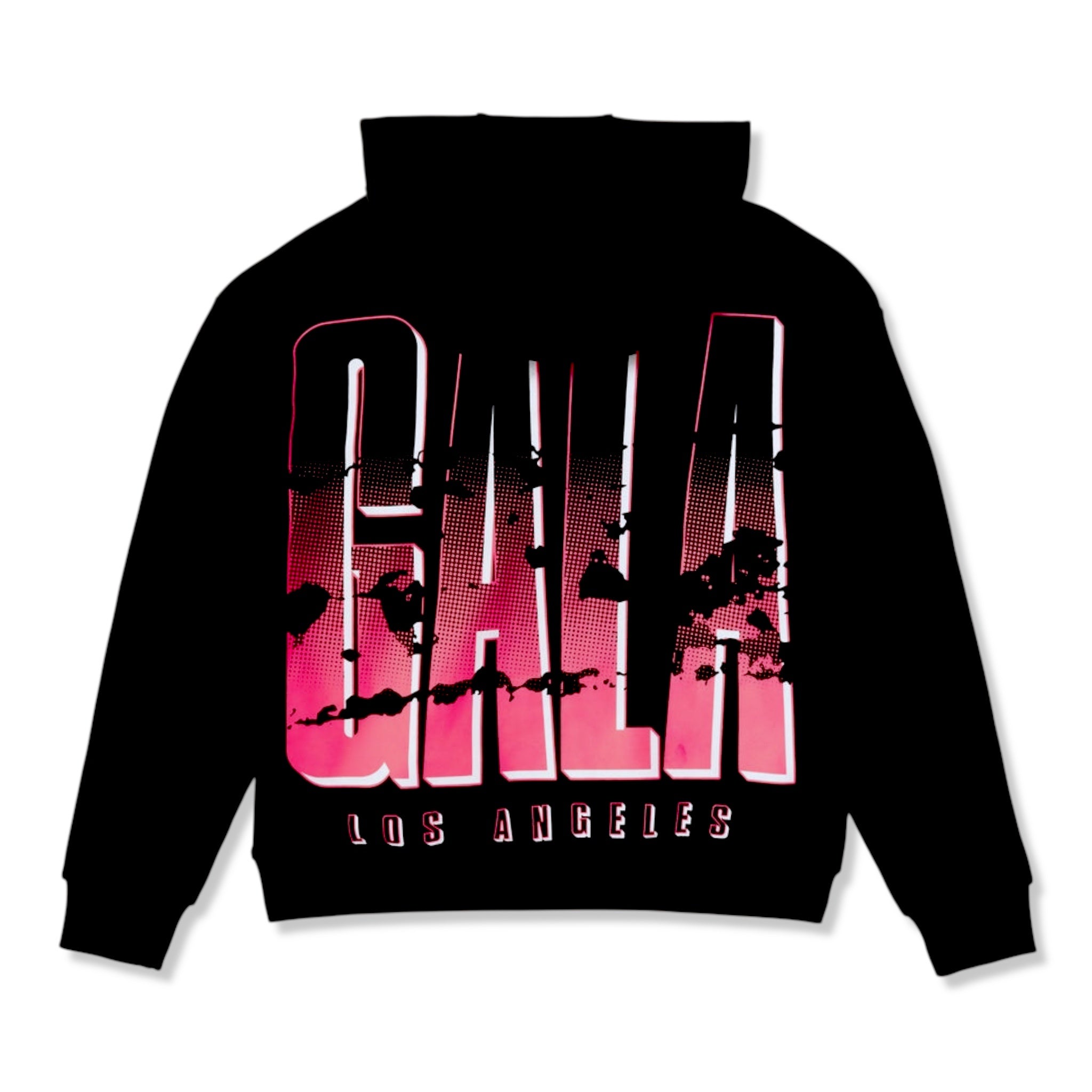 Gala blk and pnk hoodie