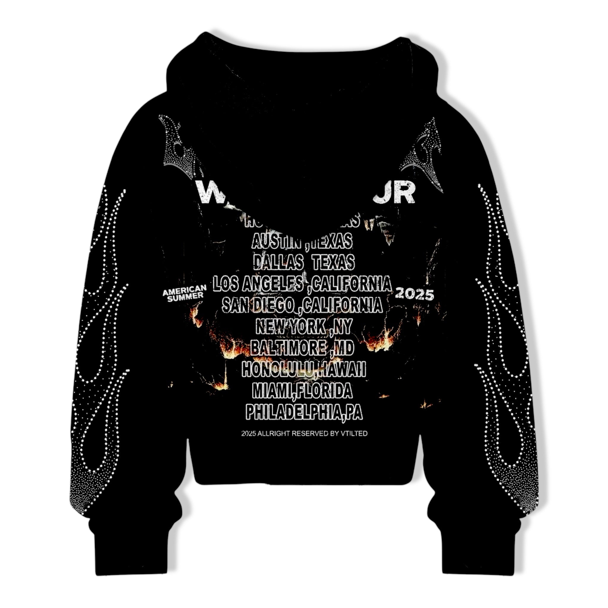 Vtilted blk death proof hoodie