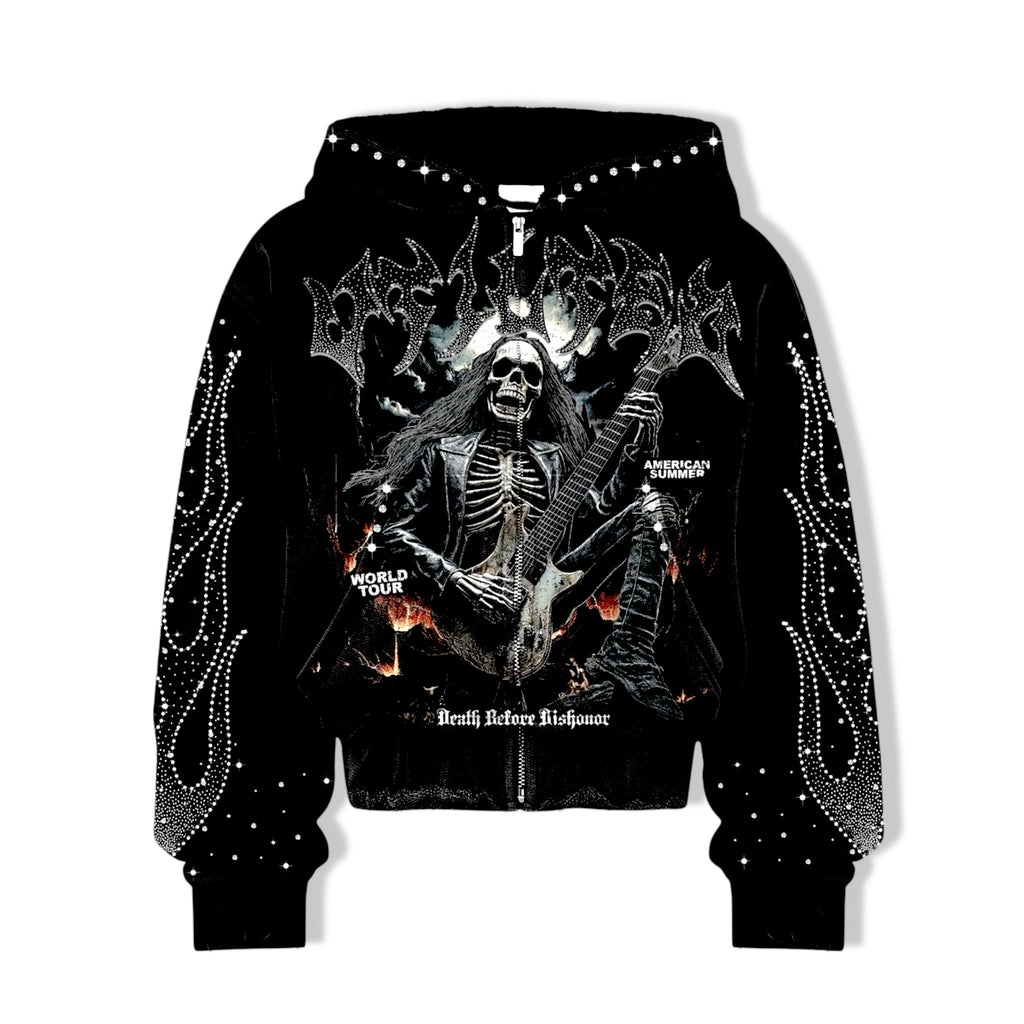 Vtilted blk death proof hoodie