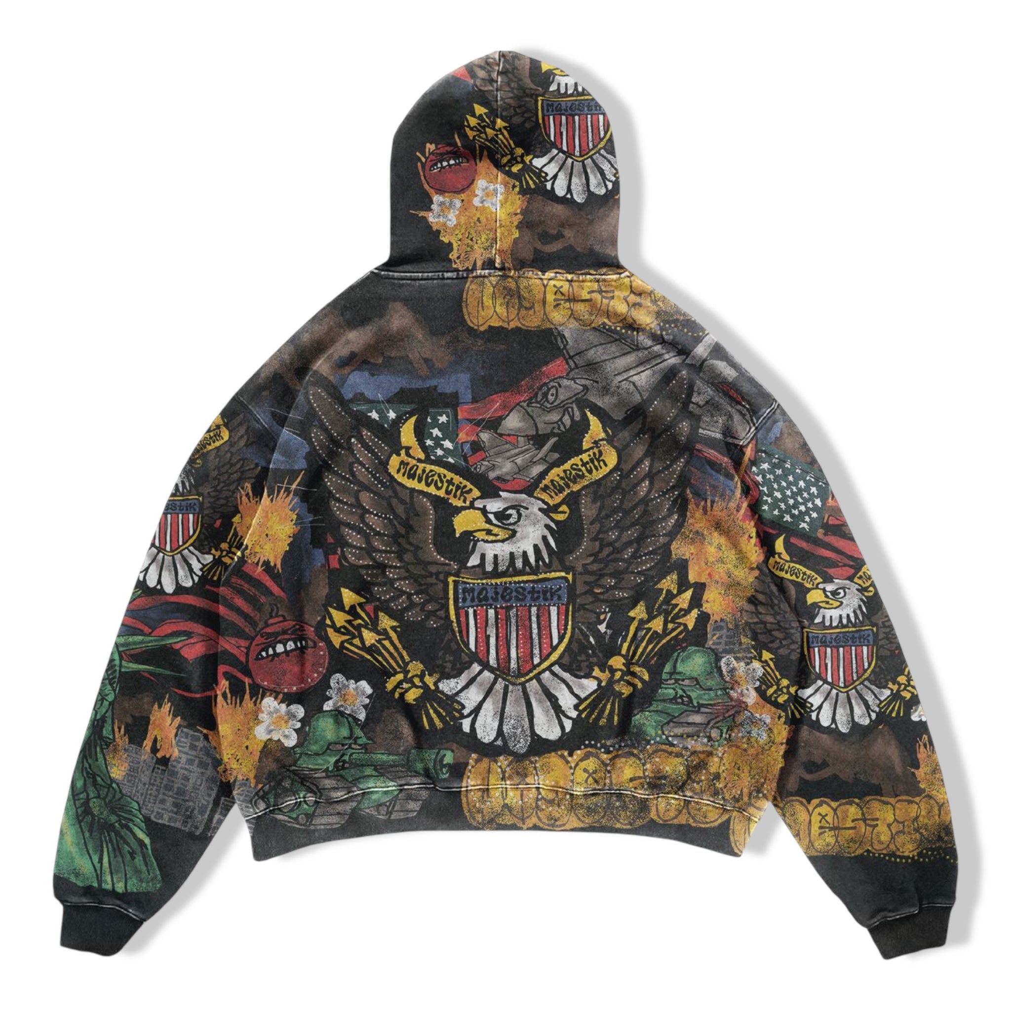 Majestik dyed f terry hoodie