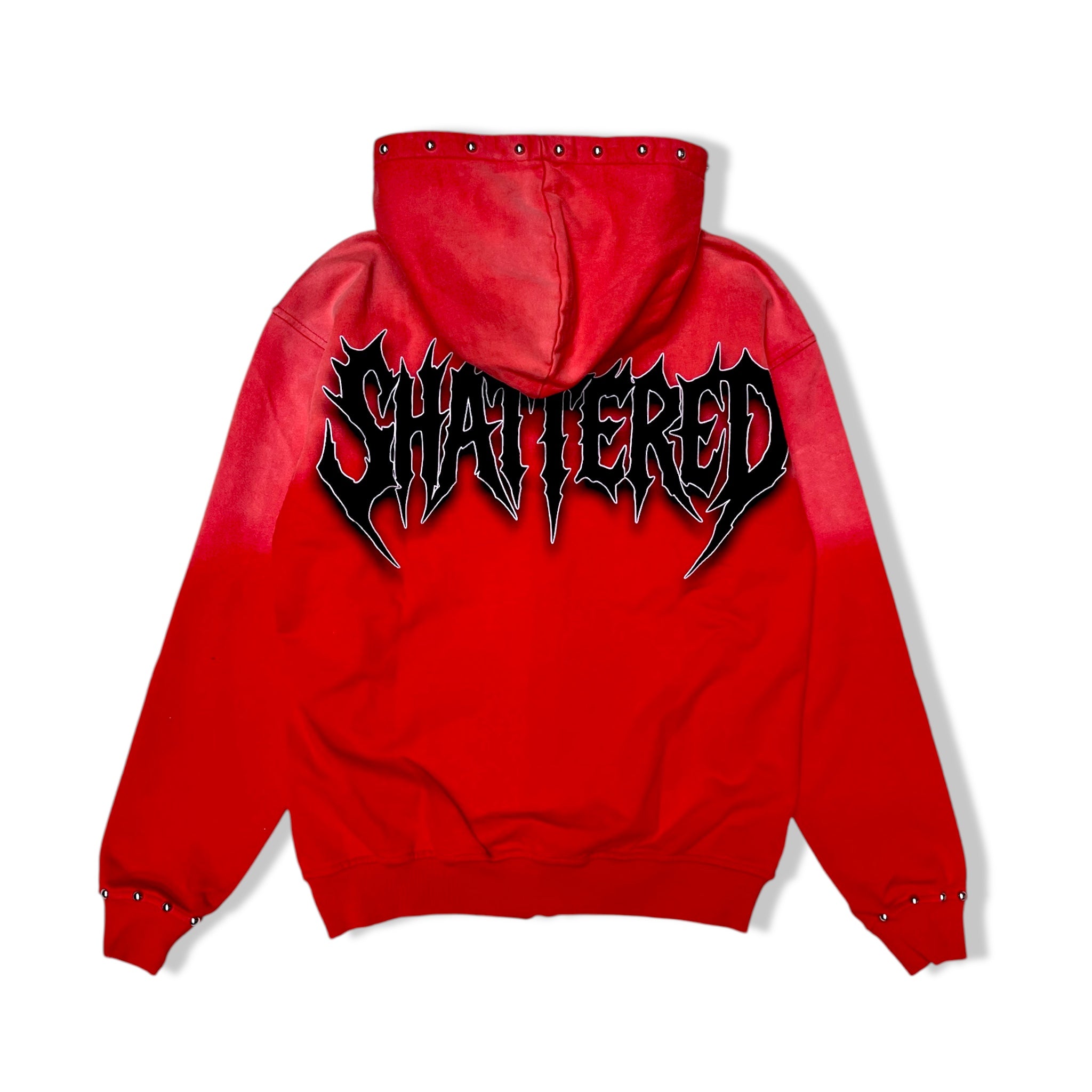 Shattered red anxiety hoodie