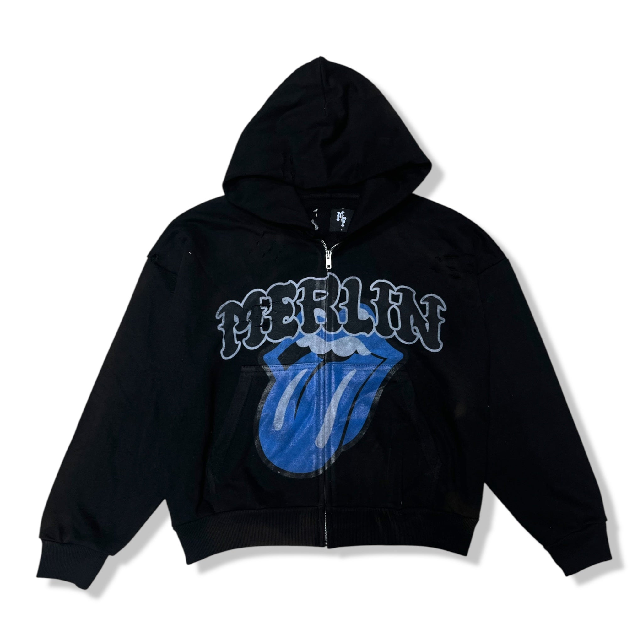 Merlins blu rolling stone hoodie