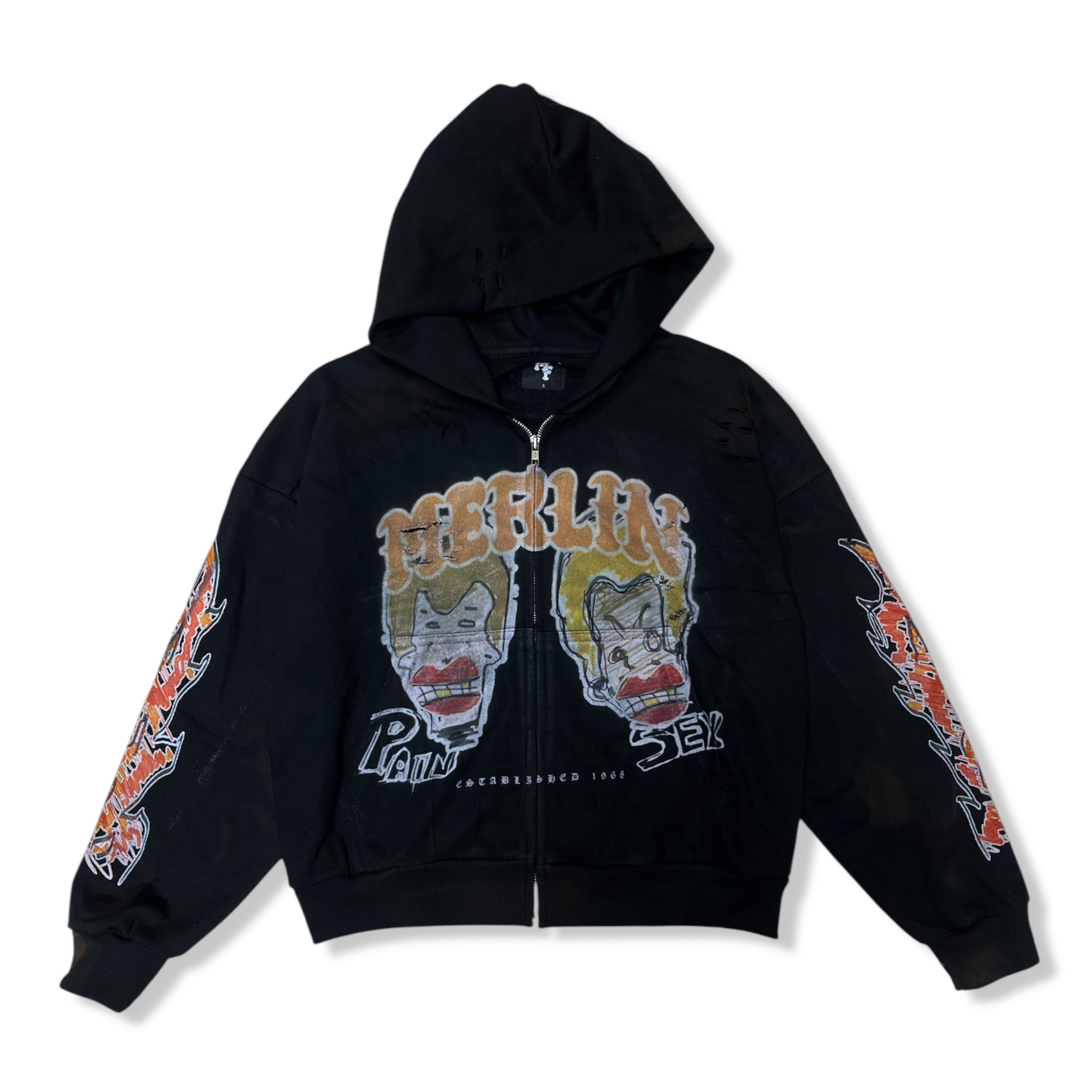 Merlins blk pain sex hoodie