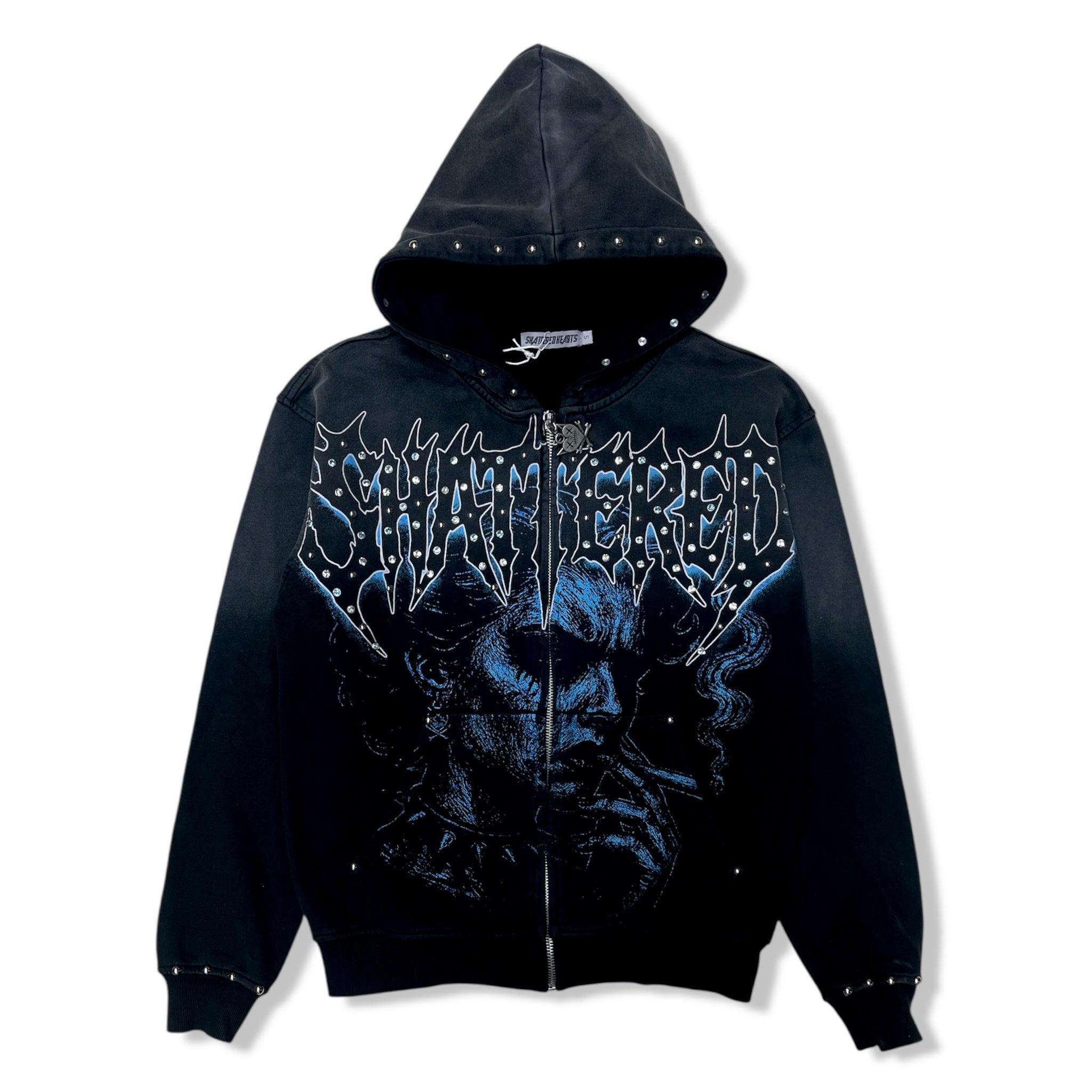 Shattered blk anxious hoodie