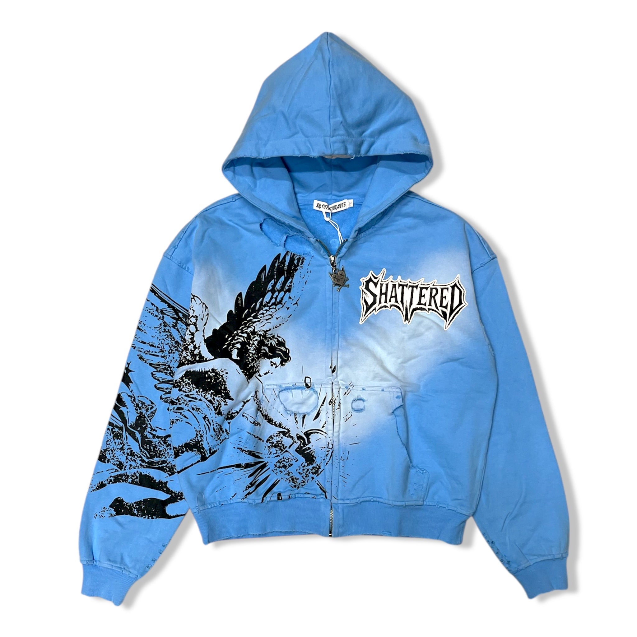 Shattered blu feelings hoodie