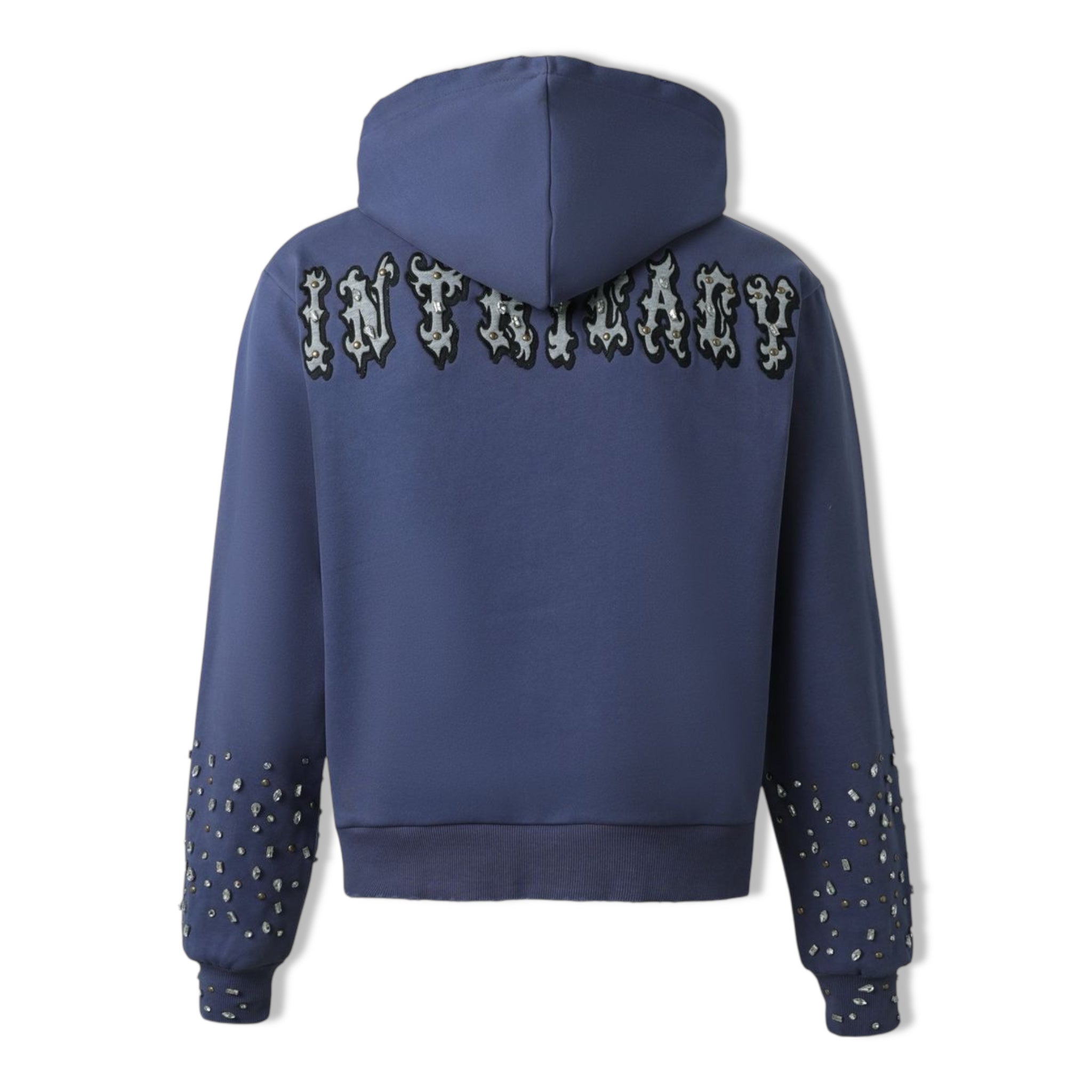 lostintric blu patch hoodie