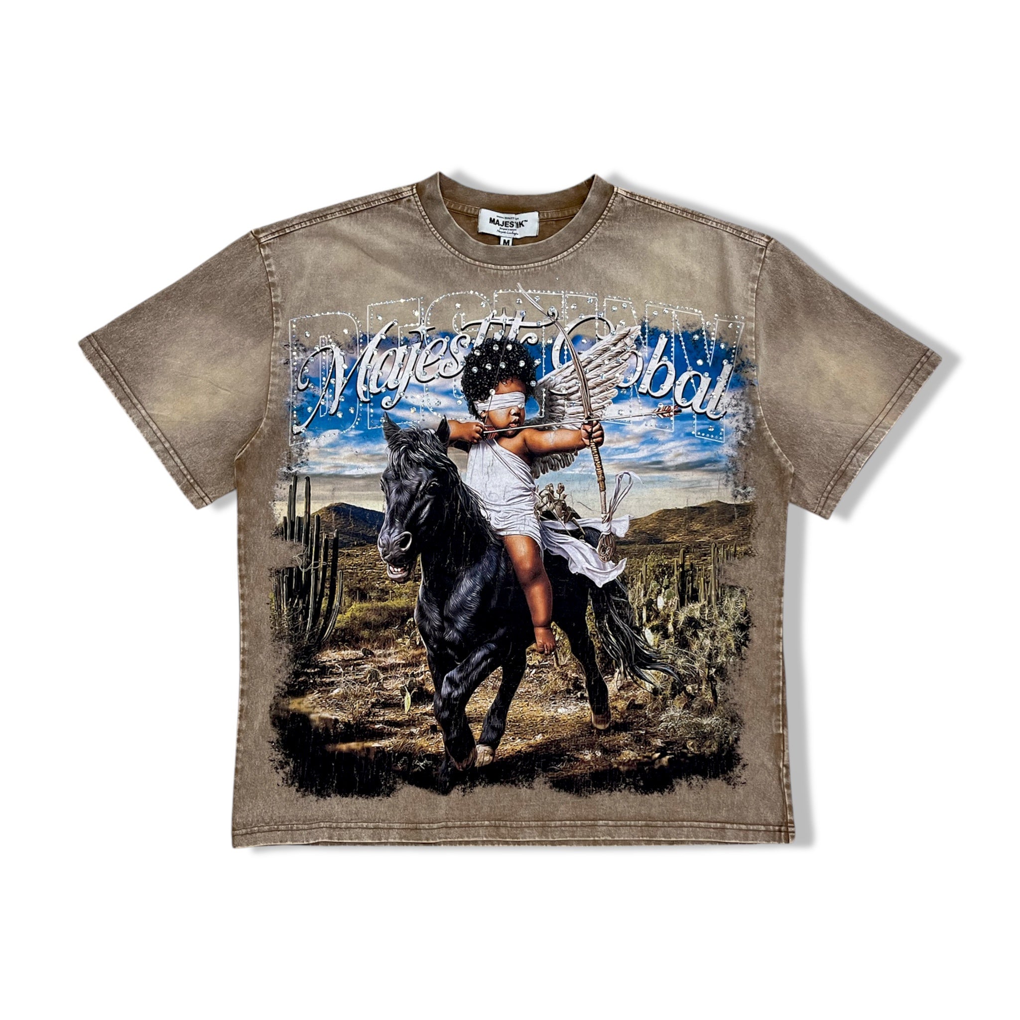 majestik beige global shirt