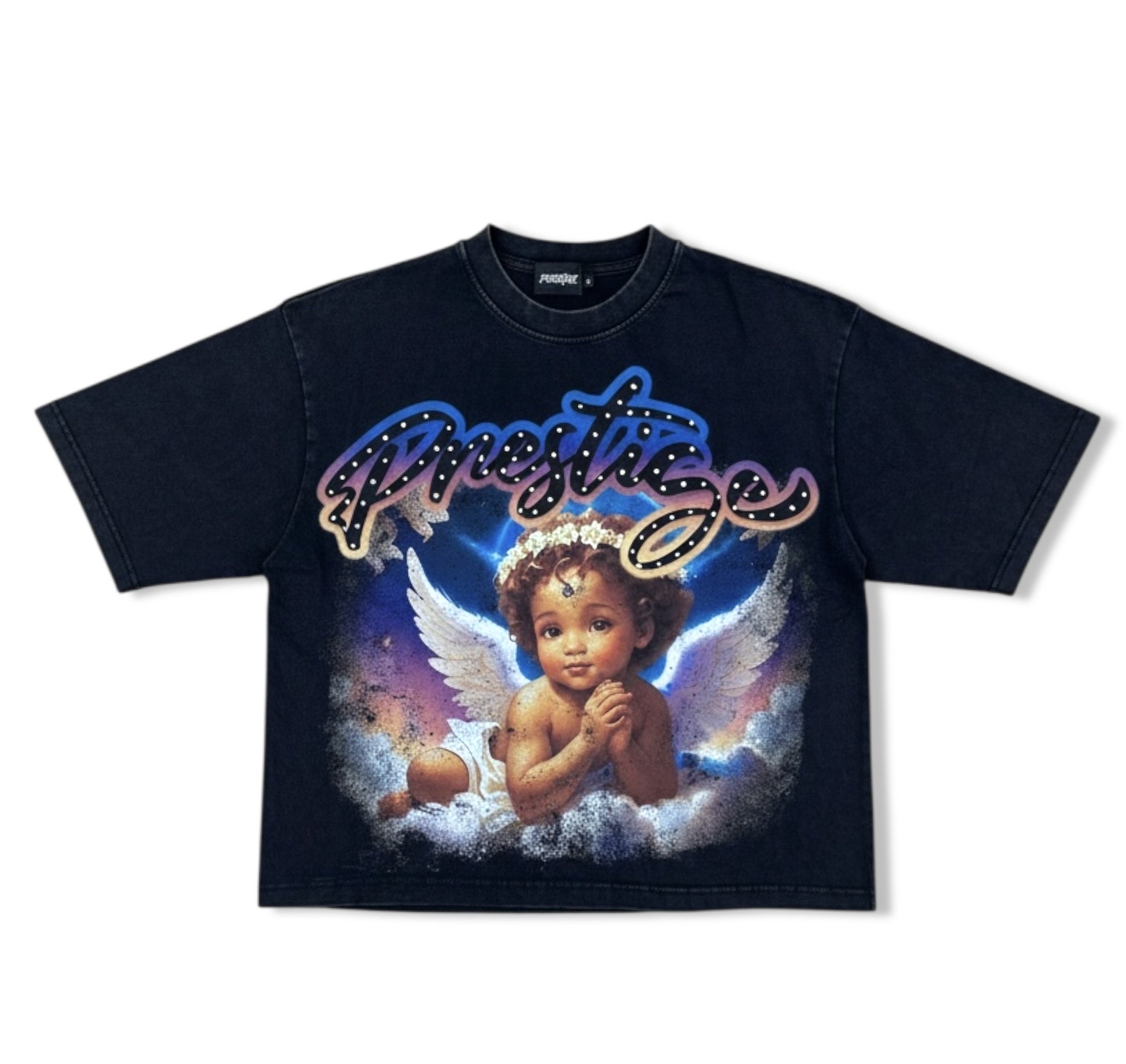 prestige blk blu angel shirt