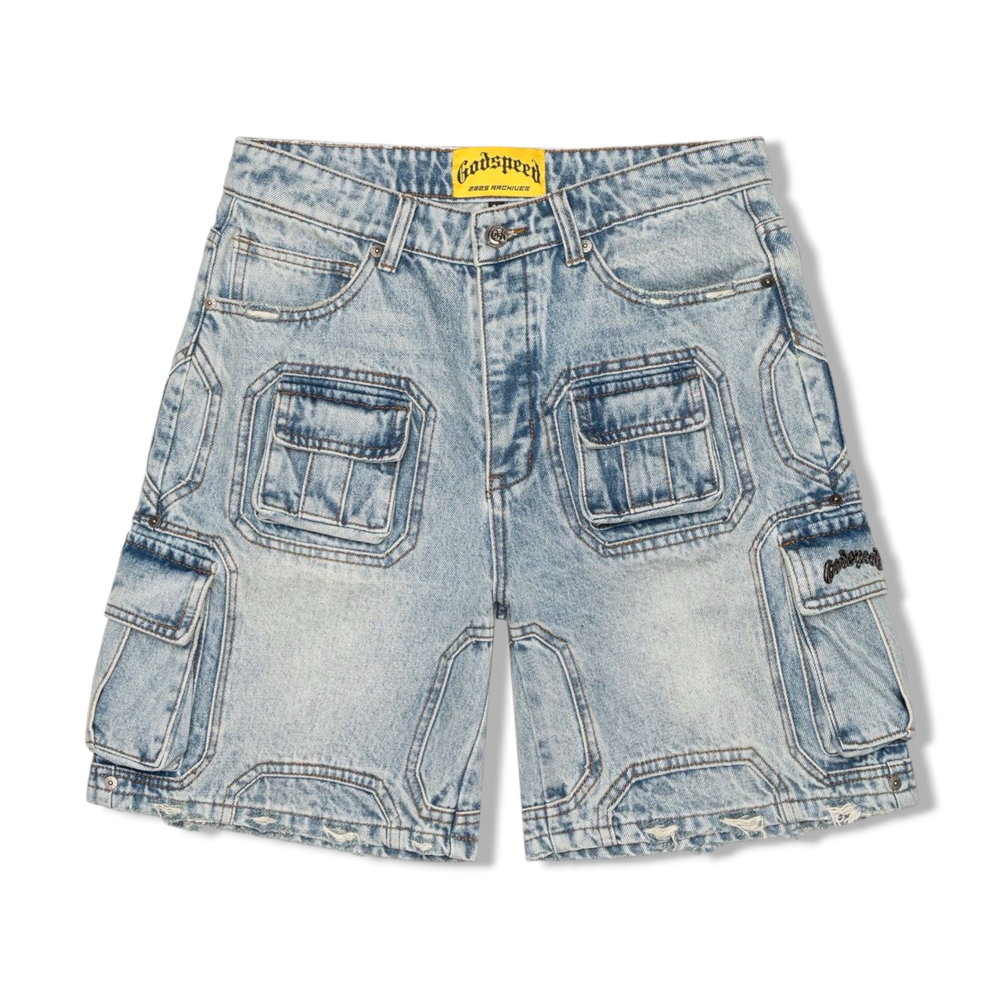 godspeed blu octa denim shorts