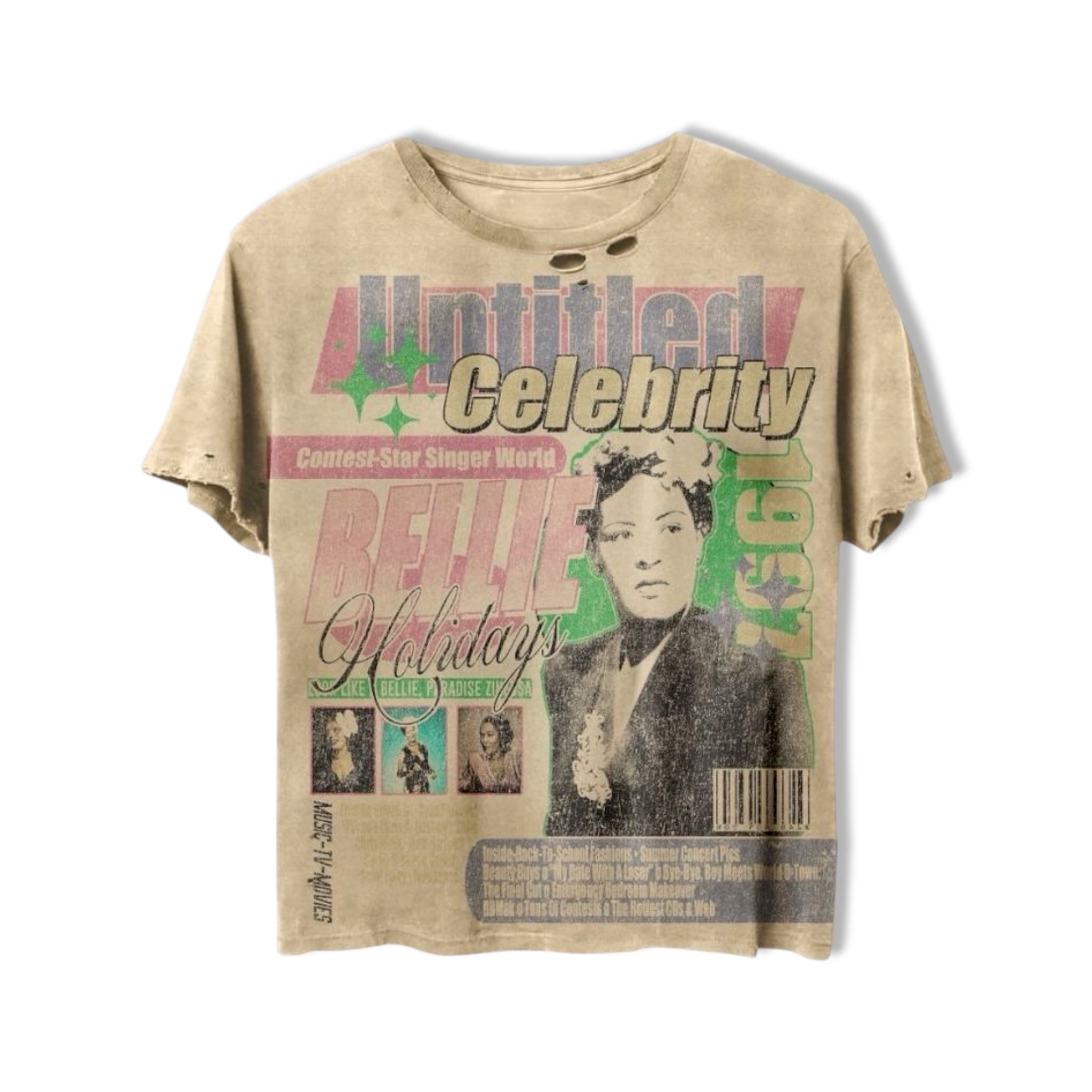 untitled beige billie holiday shirt